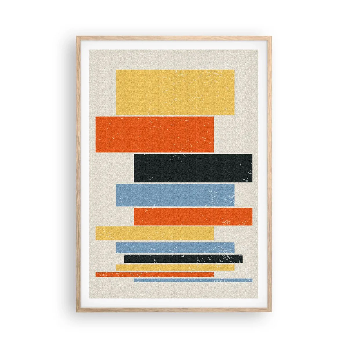 Plakát v rámu světlý dub - Záznam hudby - 70x100 cm