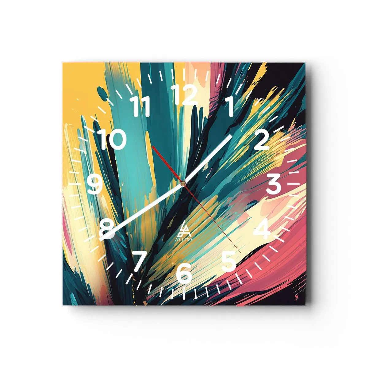 Nástěnné hodiny - Kompozice – exploze radosti - 40x40 cm