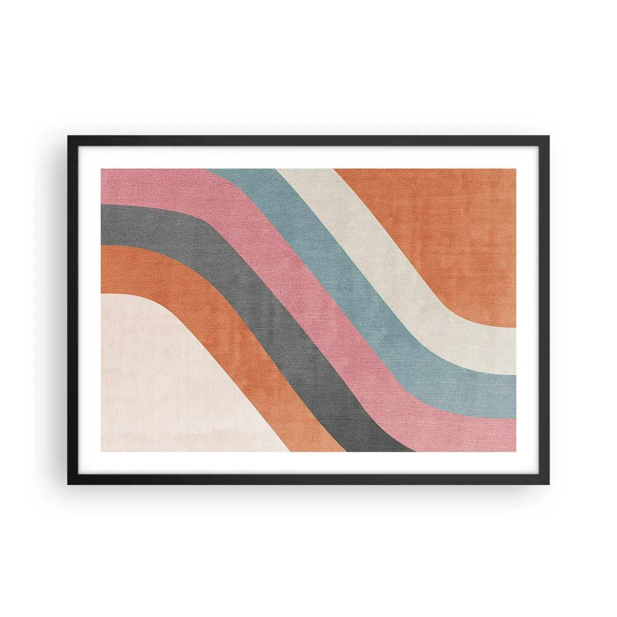 Plakát v černém rámu - Diagonální kompozice – pohyb - 70x50 cm