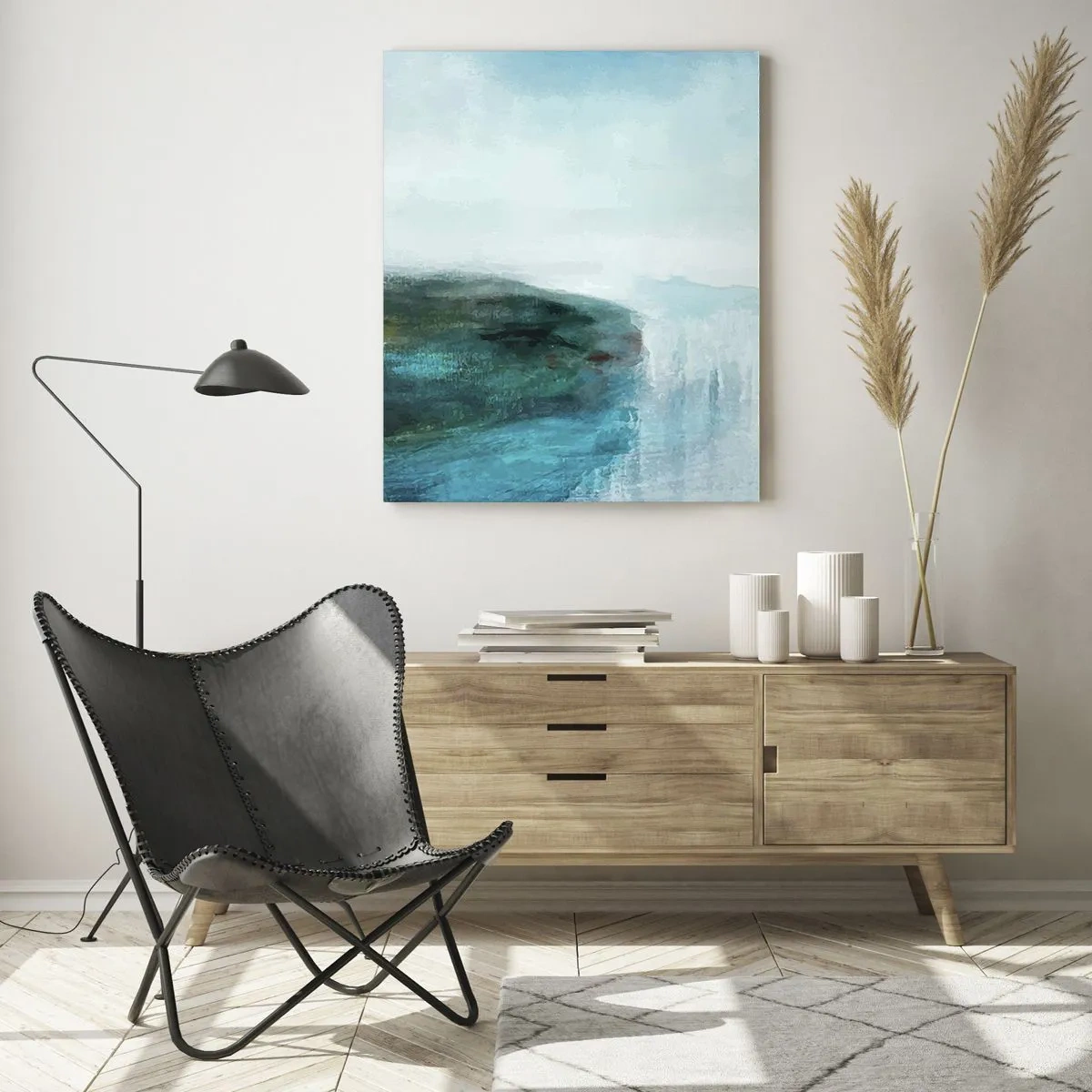 Obraz na skle - Námořní abstrakce - 70x100 cm