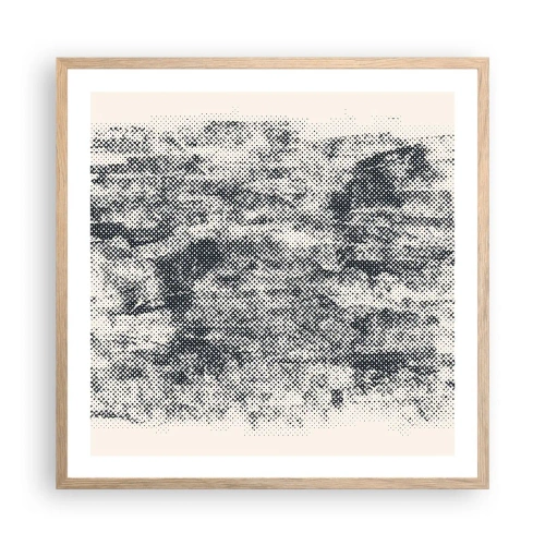 Plakát v rámu světlý dub - Mlžná kompozice - 60x60 cm