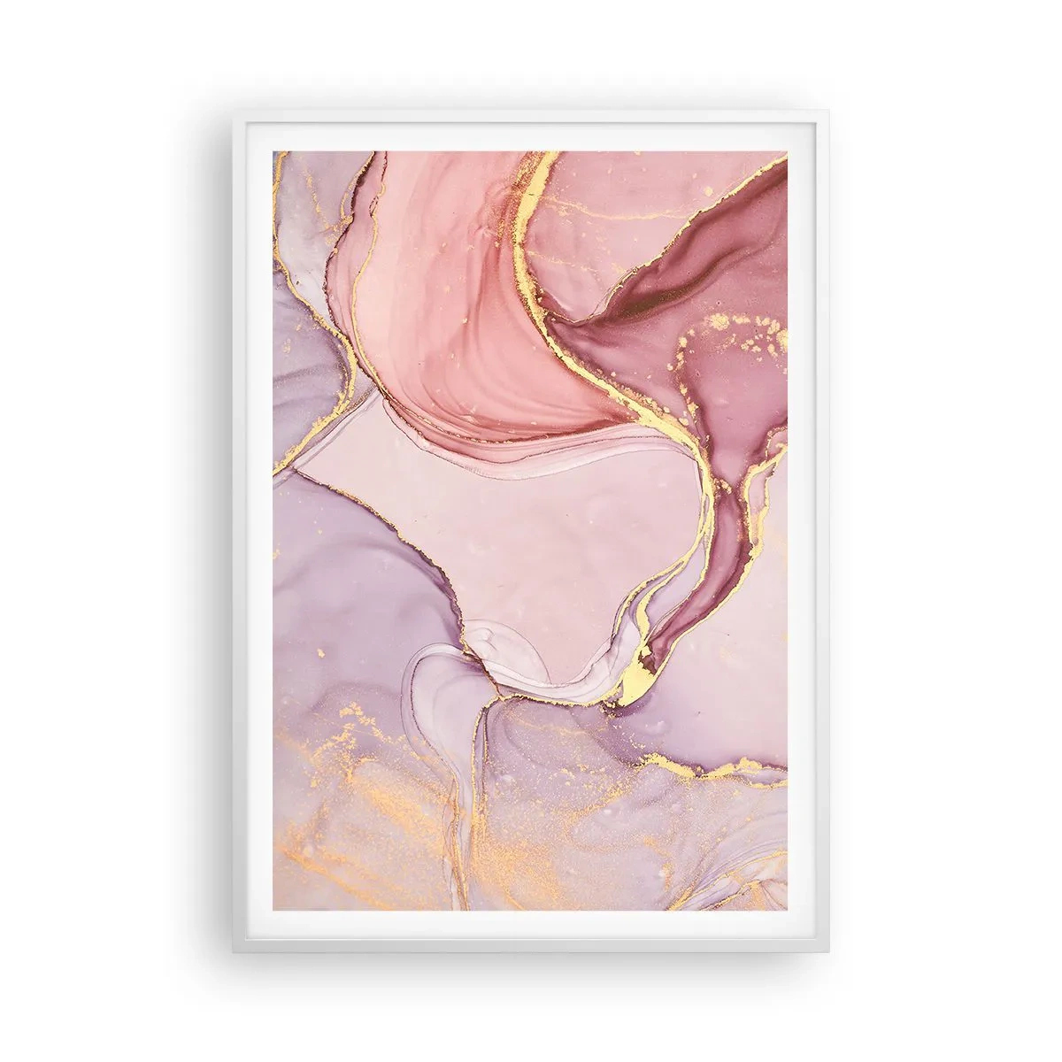 Plakát v bílém rámu - Mazlení barev - 70x100 cm