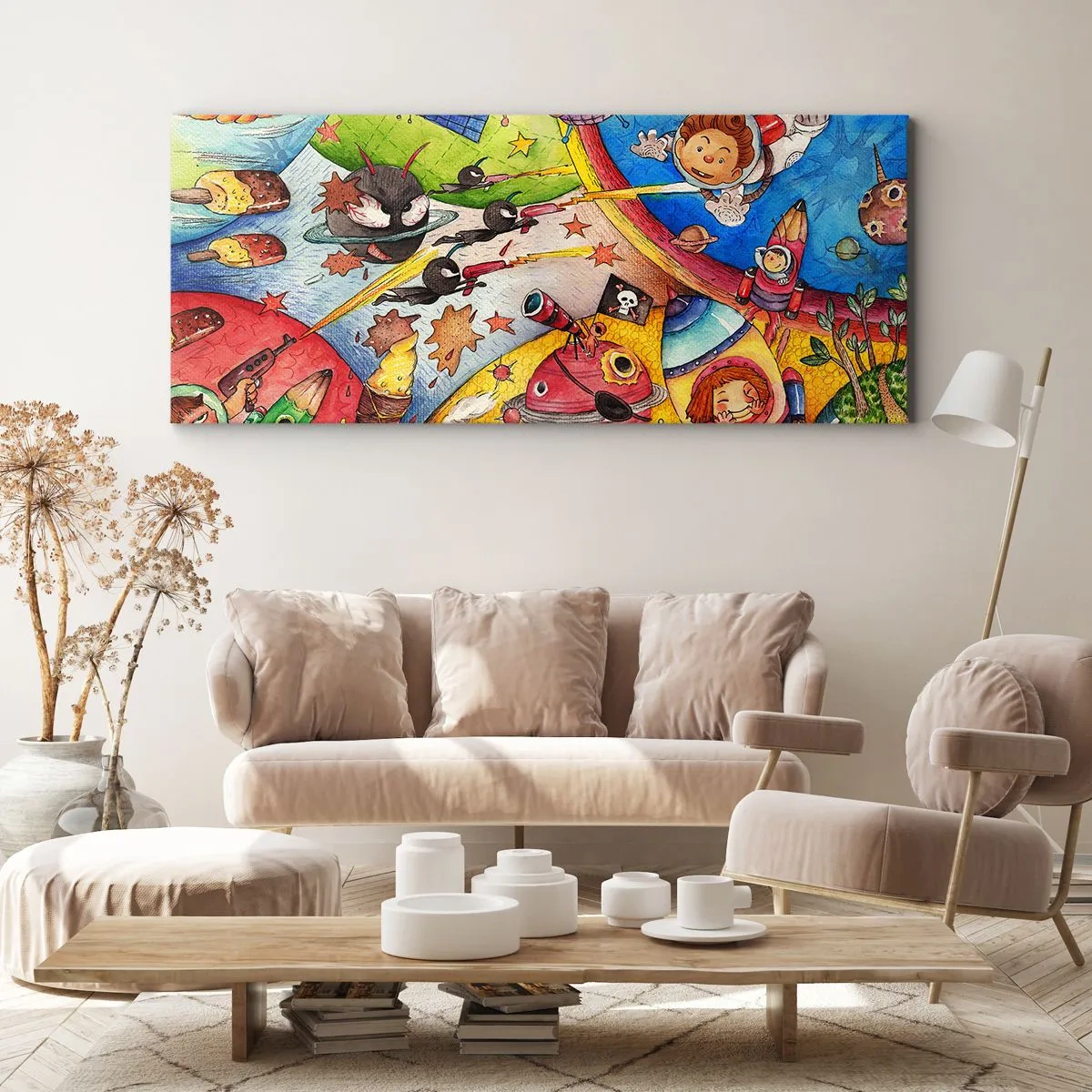 Obraz na plátně - Velké vesmírné dobrodružství - 160x50 cm