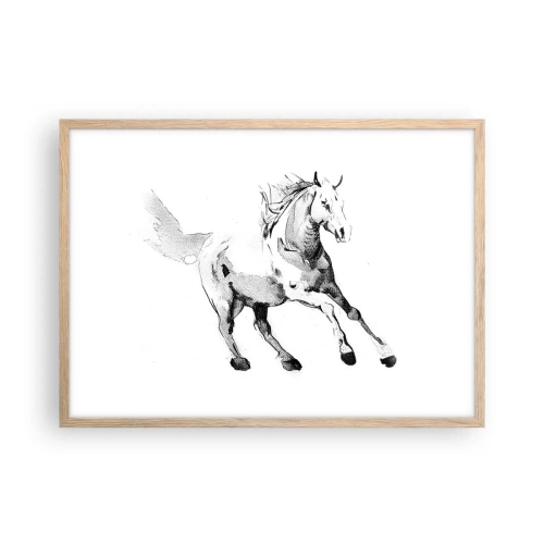 Plakát v rámu světlý dub - Nezkrocená duše - 70x50 cm