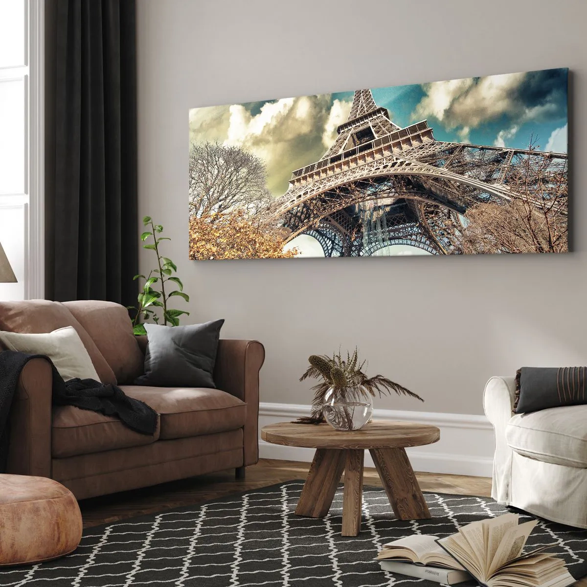 Obraz na plátně - A na podzim v Paříži… - 100x40 cm