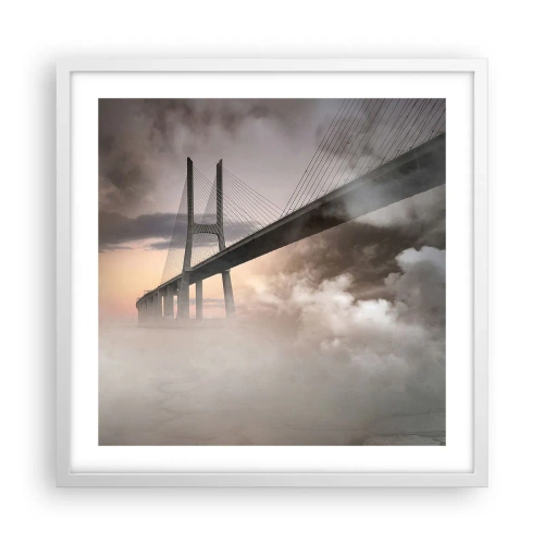 Plakát v bílém rámu - U řeky, která není - 50x50 cm