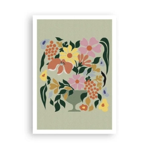 Plakát - Kytice překypující životem - 70x100 cm