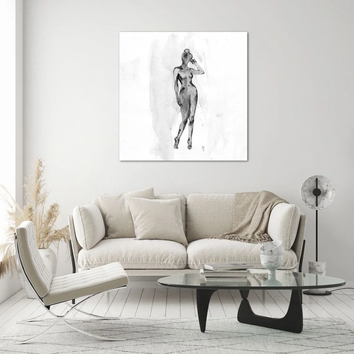 Obraz na skle - Studie o ideálu ženskosti - 40x40 cm