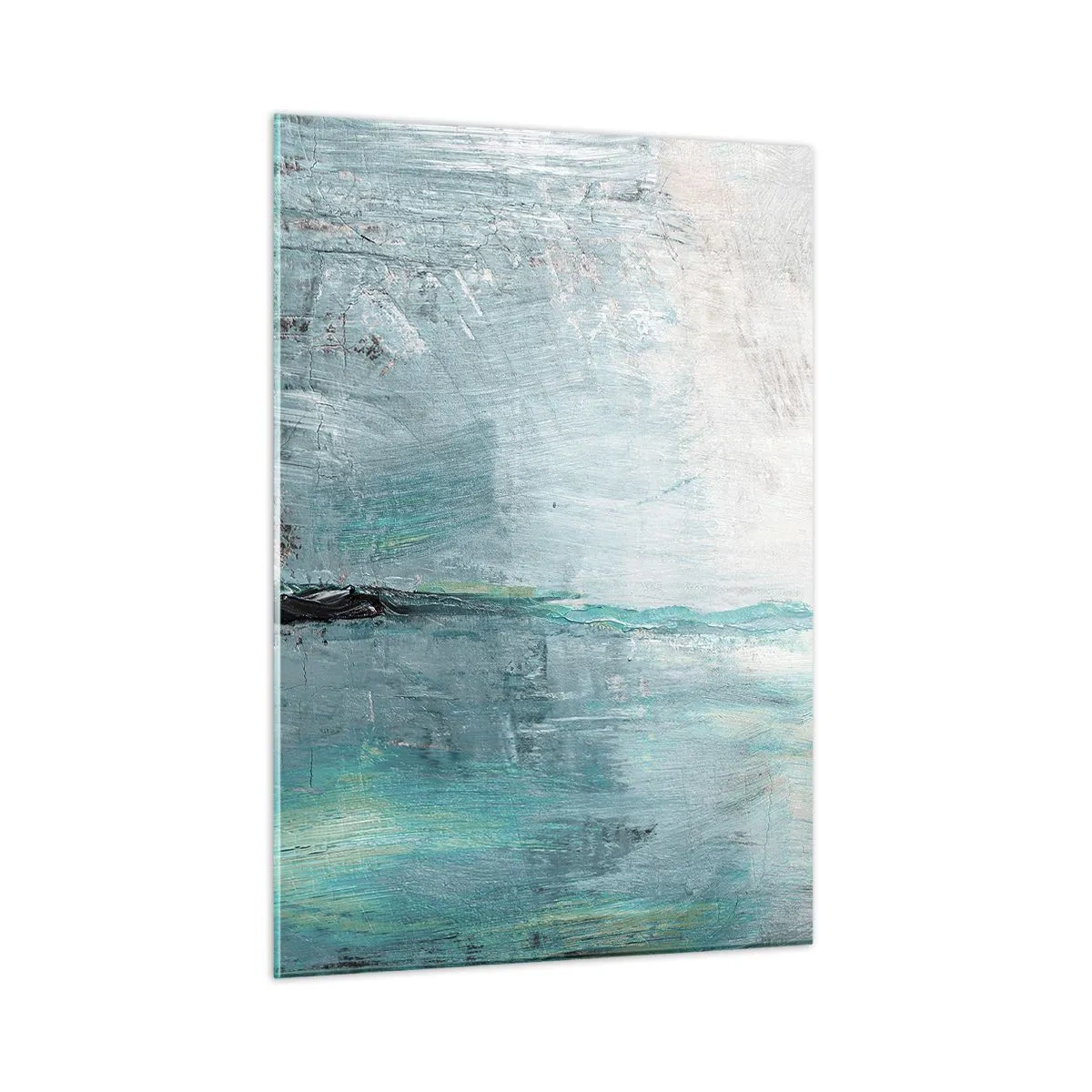 Obraz na skle - Horizontálně v modři - 50x70 cm