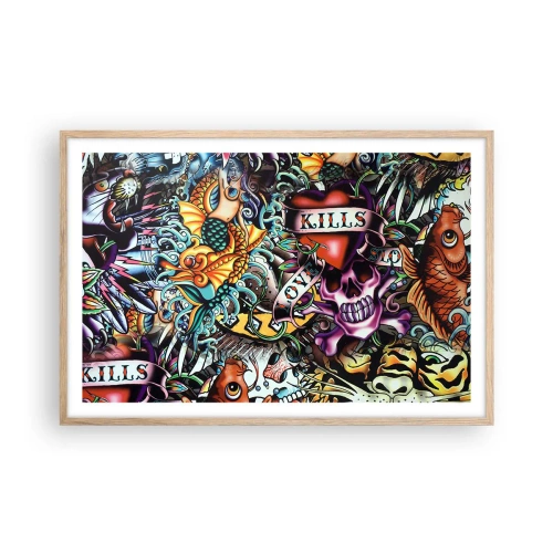 Plakát v rámu světlý dub - Sen tatéra - 91x61 cm