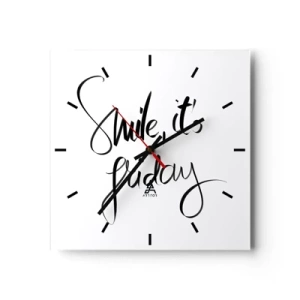 Nástěnné hodiny - Opravdová radost - 40x40 cm