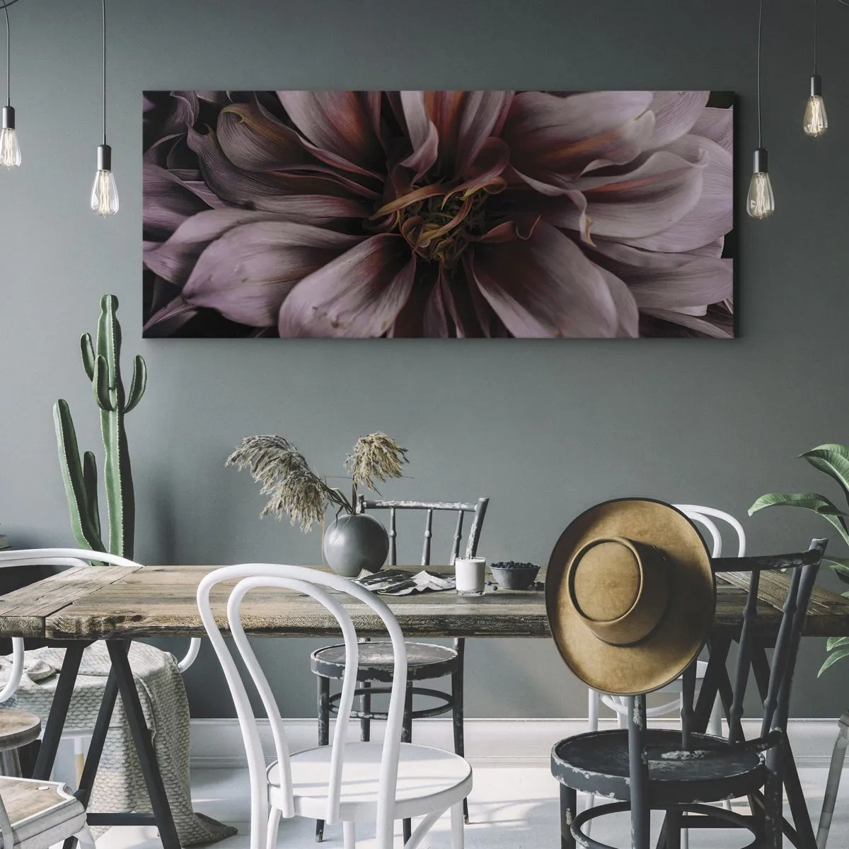 Obraz na plátně - Květinové srdce - 100x40 cm