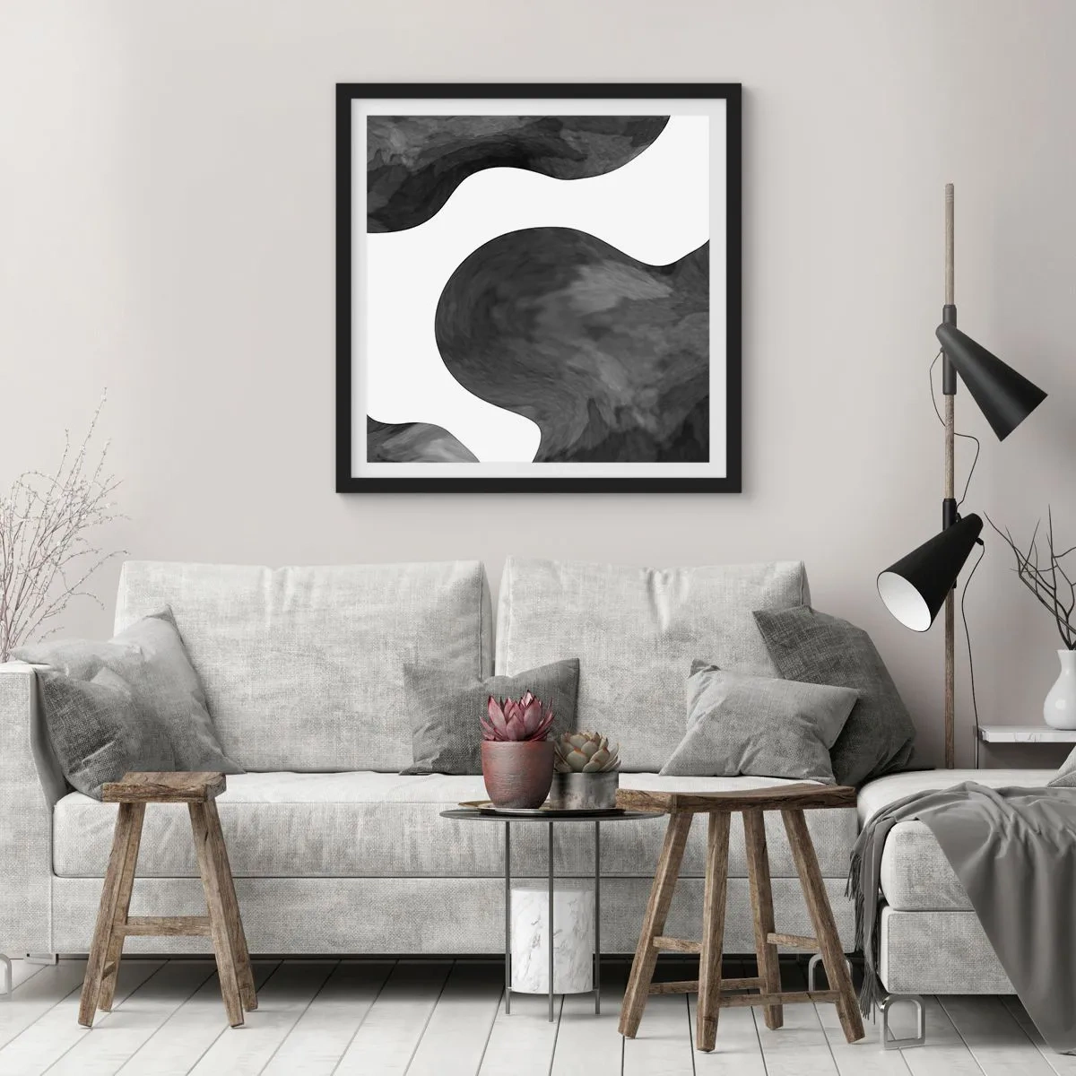 Plakát v černém rámu - Mléčná dráha - 40x40 cm