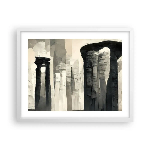 Plakát v bílém rámu - Majestátnost starožitnosti - 50x40 cm