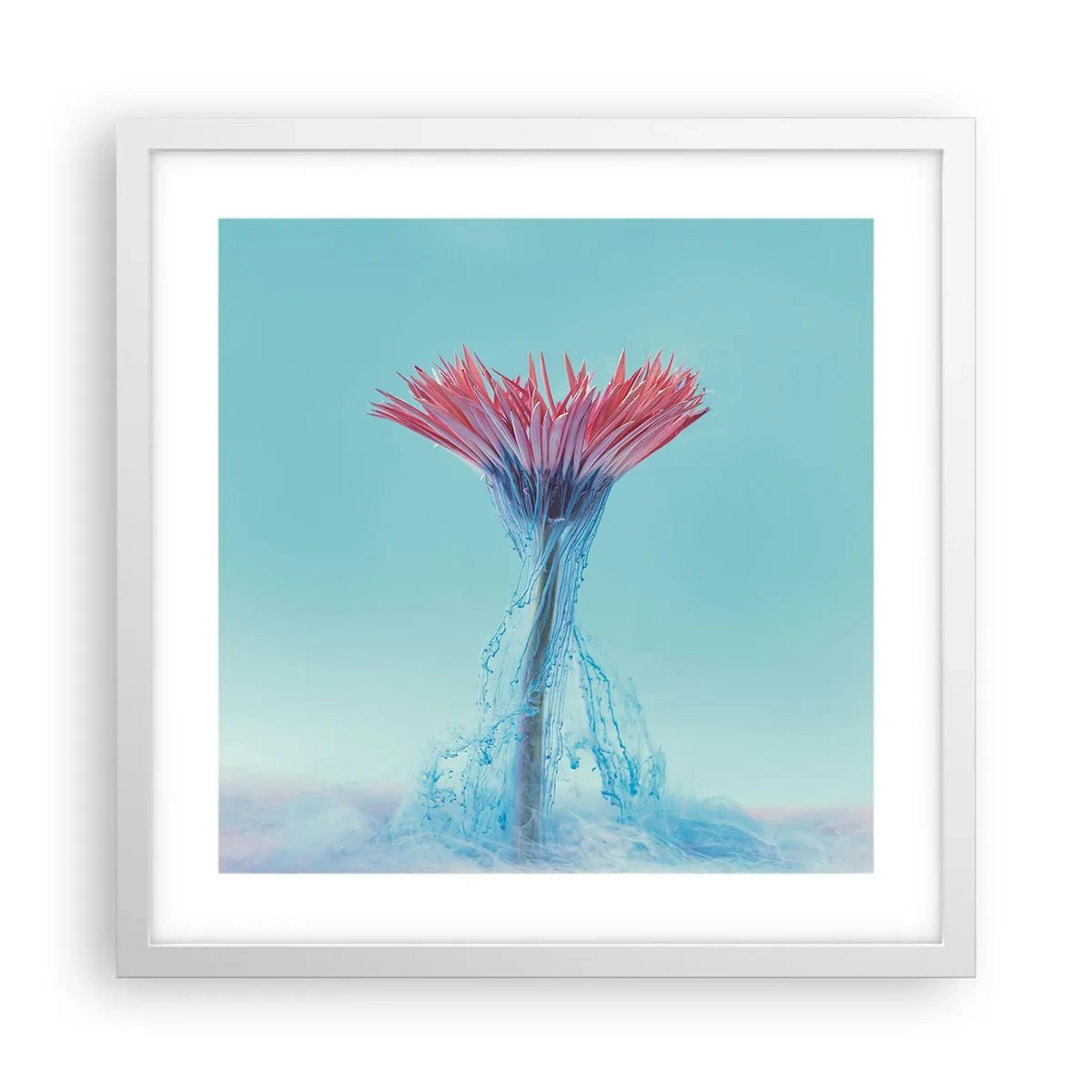 Plakát v bílém rámu - V osvěžujícím objetí - 40x40 cm