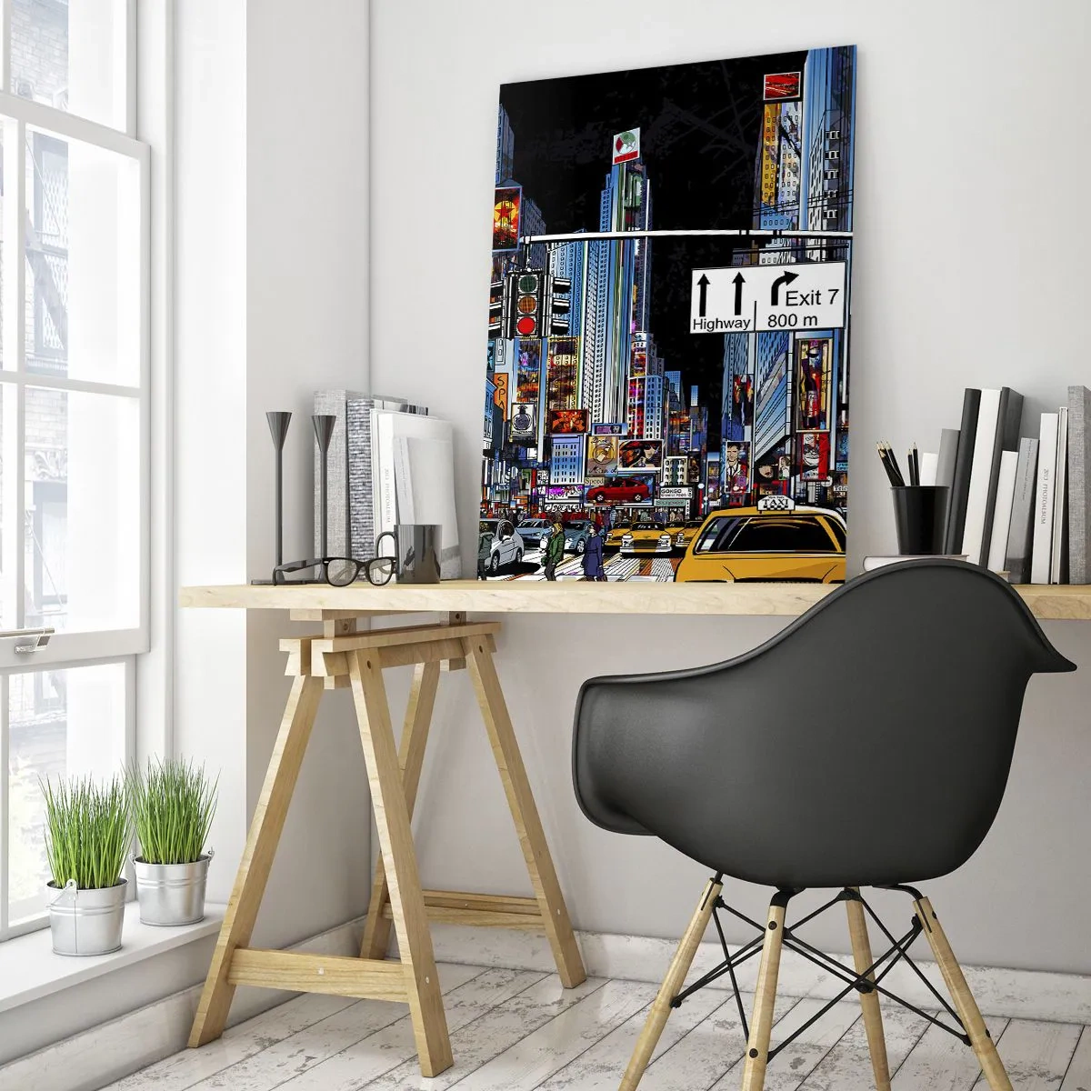 Obraz na skle - Komiksová velká noc - 50x70 cm