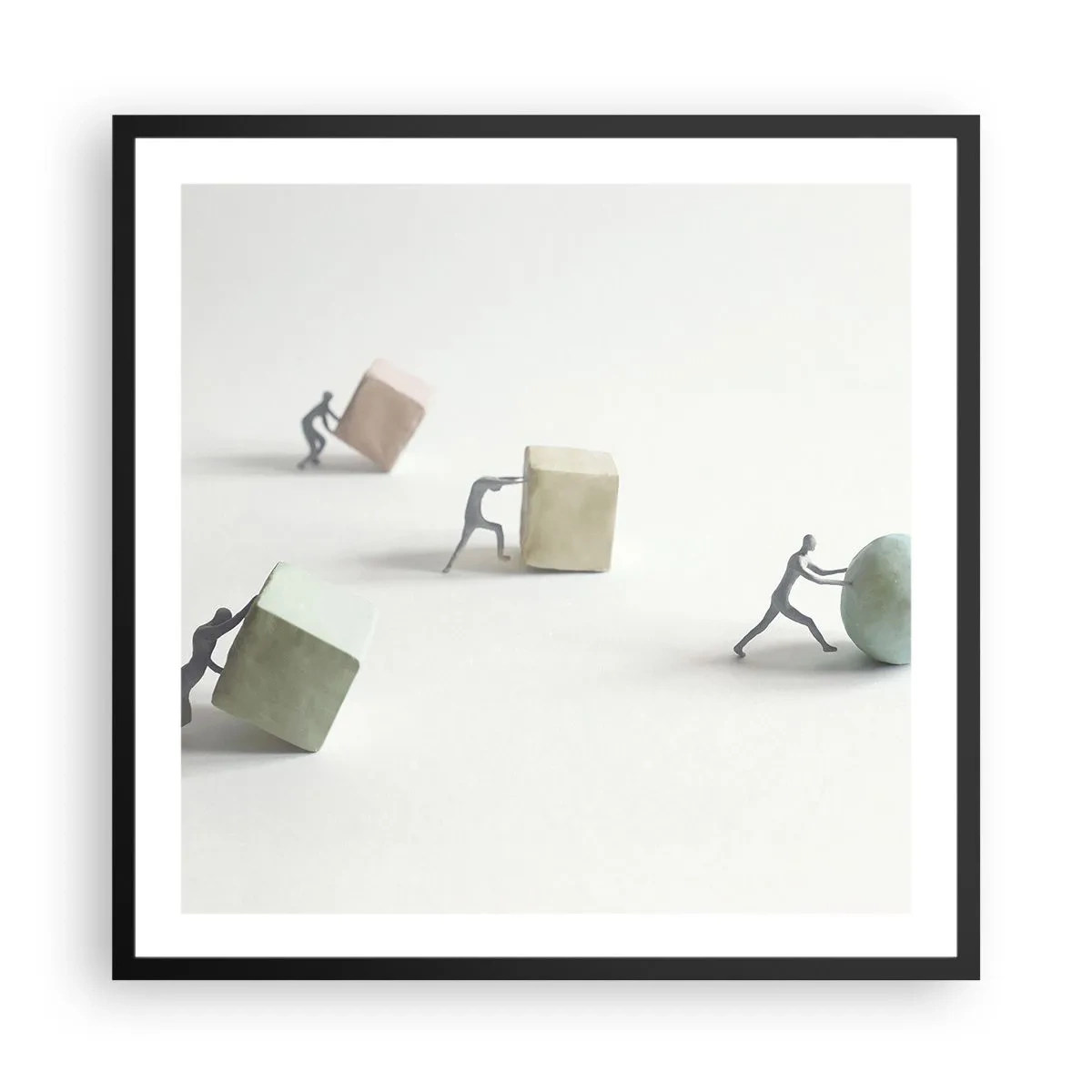 Plakát v černém rámu - Život samotný - 60x60 cm