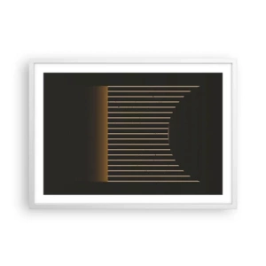 Plakát v bílém rámu - Prozkoumat temnotu - 70x50 cm