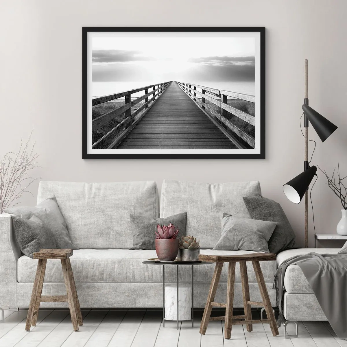 Plakát v černém rámu - Do dálky… - 70x50 cm