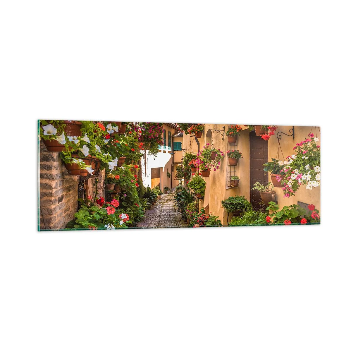 Obraz na skle - Italské zákoutí - 90x30 cm
