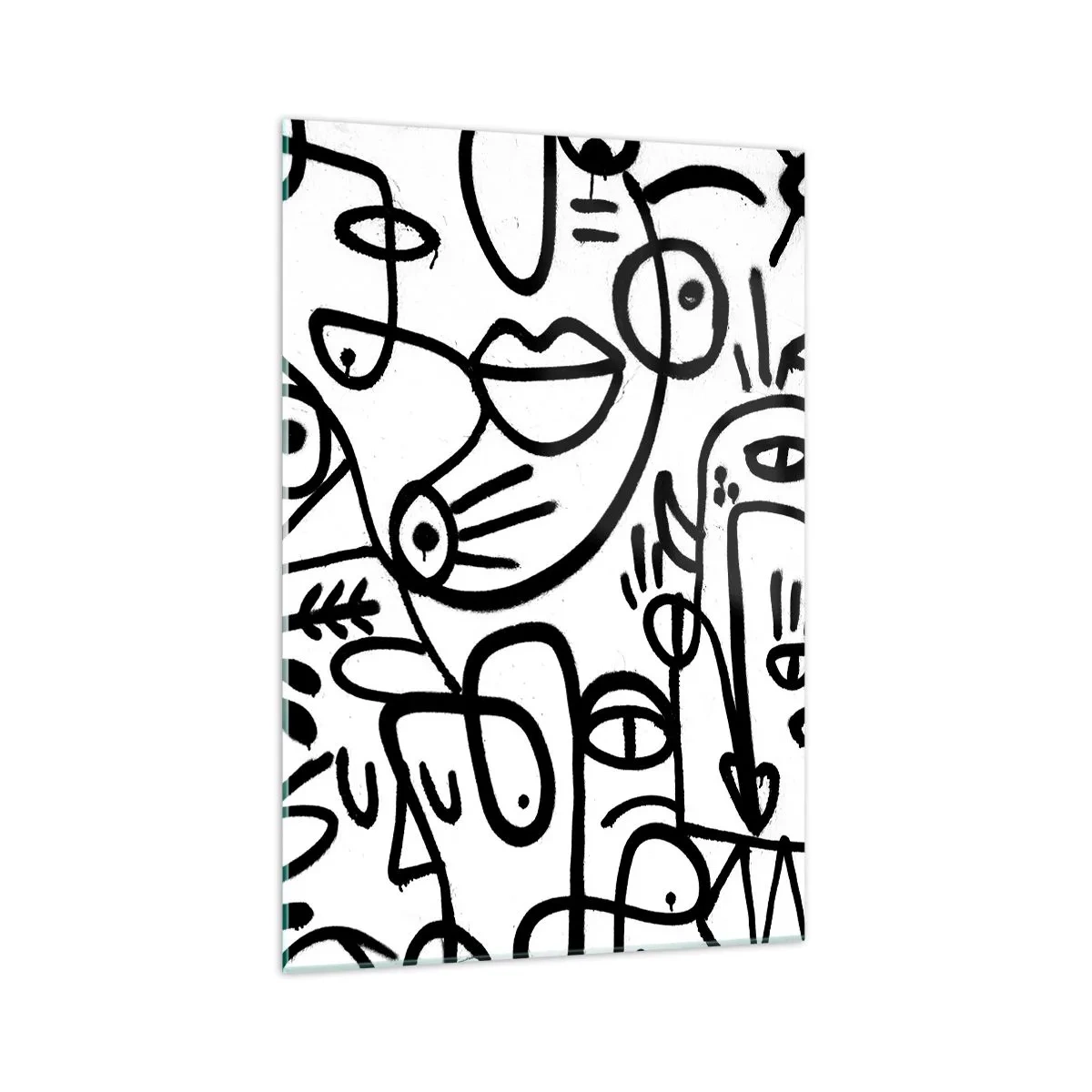 Obraz na skle - Tváře a přeludy - 70x100 cm