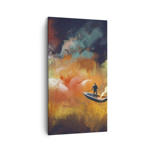 Obraz na plátně - Lodí galaxií - 45x80 cm