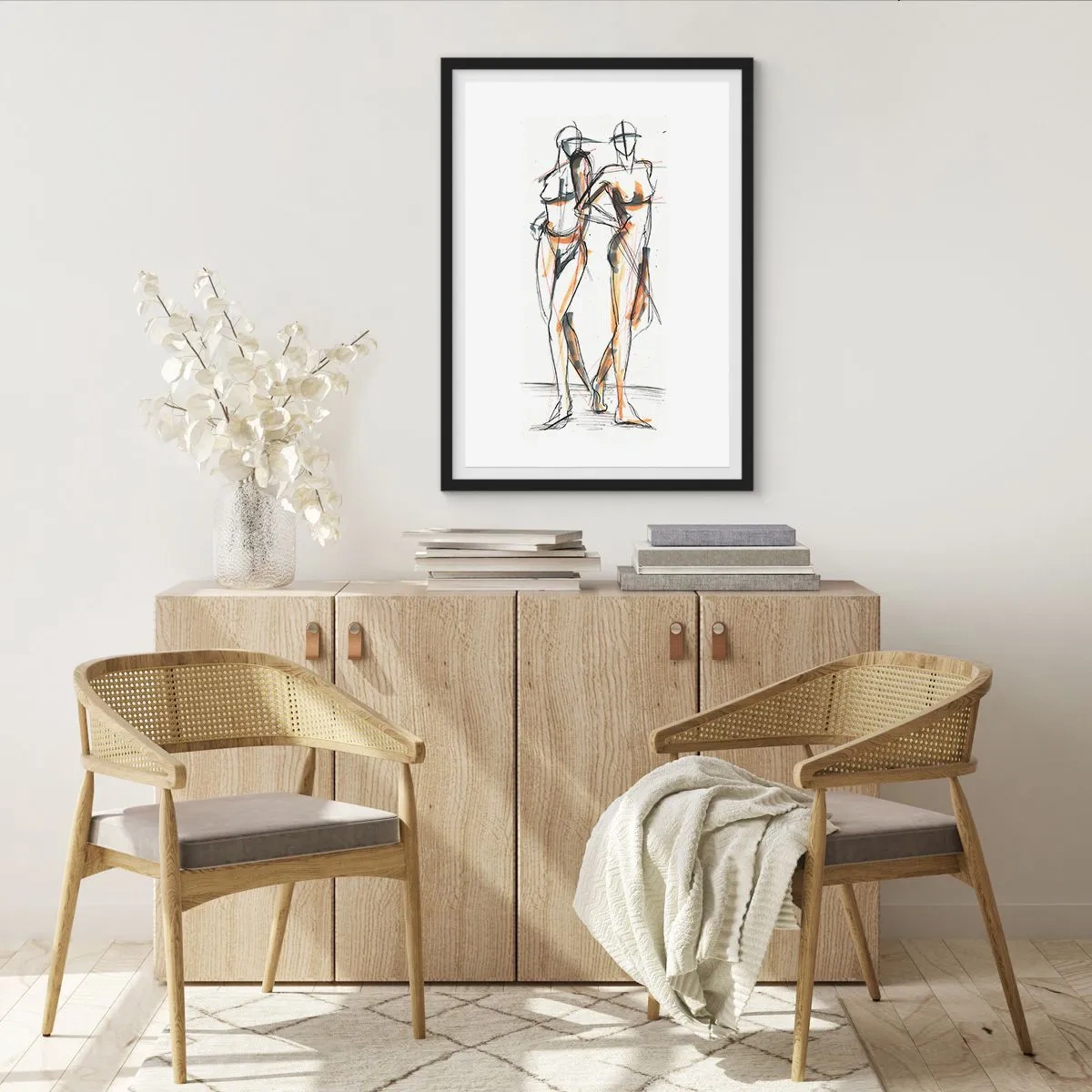 Plakát v černém rámu - Studie šarmu - 70x100 cm