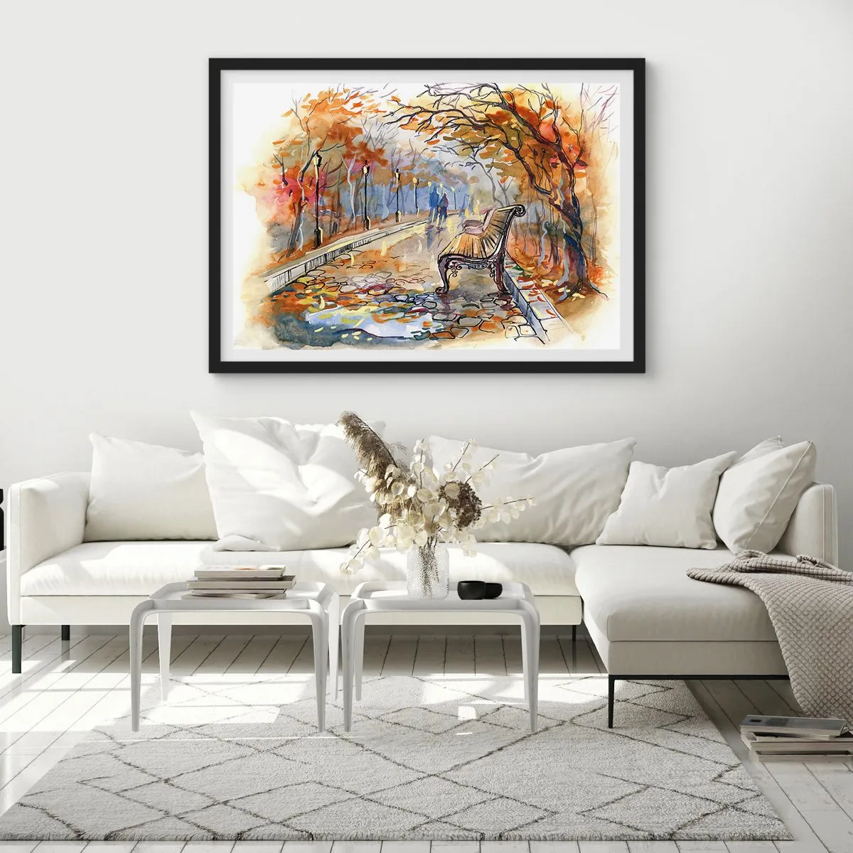 Plakát v černém rámu - Společně putovat podzimem - 91x61 cm
