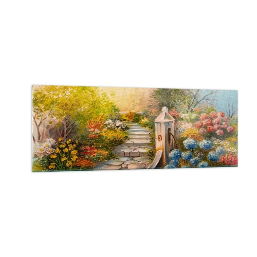 Obraz na skle - V plném rozkvětu - 140x50 cm
