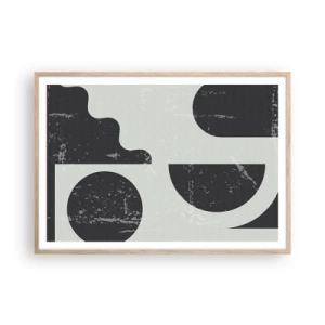 Plakát v rámu světlý dub - Kompozice nad a pod - 100x70 cm