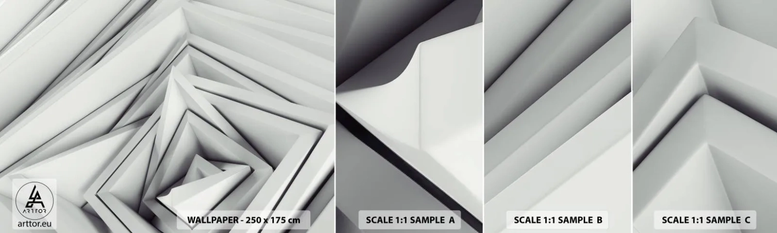 Fototapeta Vzorek Standard Eco - Symfonie ostrých úhlů - Technika, 3D, Moderní - 100x30 cm