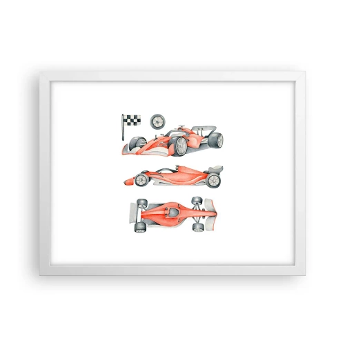 Plakát v bílém rámu - Dohnat sen - 40x30 cm