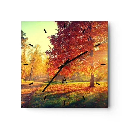 Nástěnné hodiny - Rudé je krásné - 30x30 cm