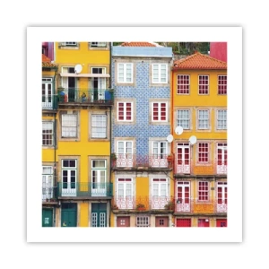 Plakát - Barvy starého města - 50x50 cm