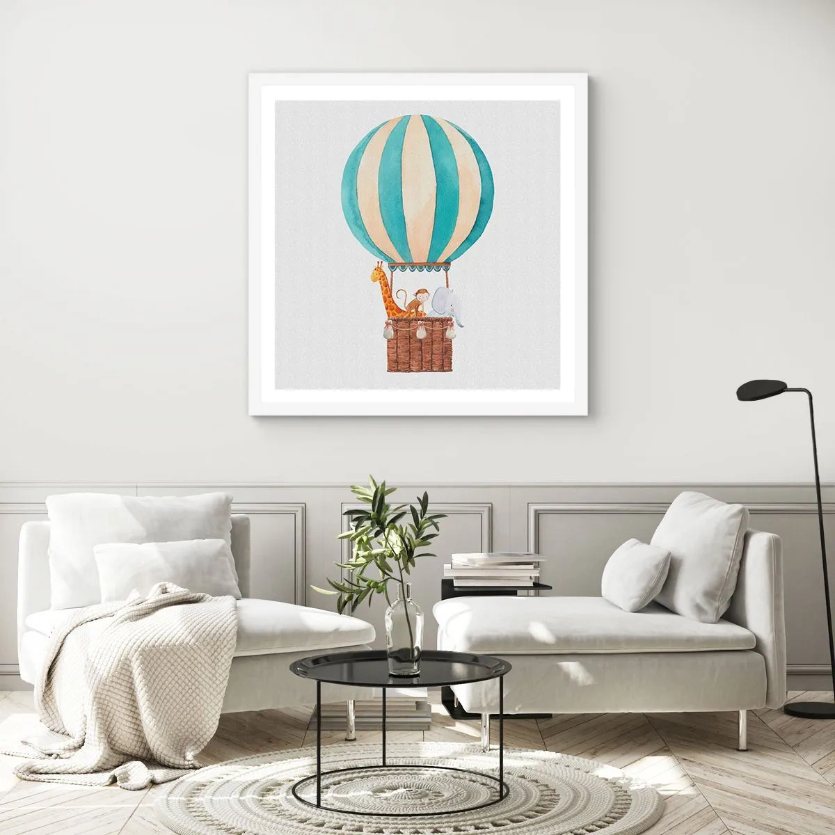 Plakát v bílém rámu - Fantastický výlet - 50x50 cm