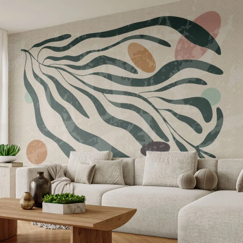 Fototapeta Premium Sand - Uprostřed zeleně - Boho, Rostlina, Moderní - 100x70 cm