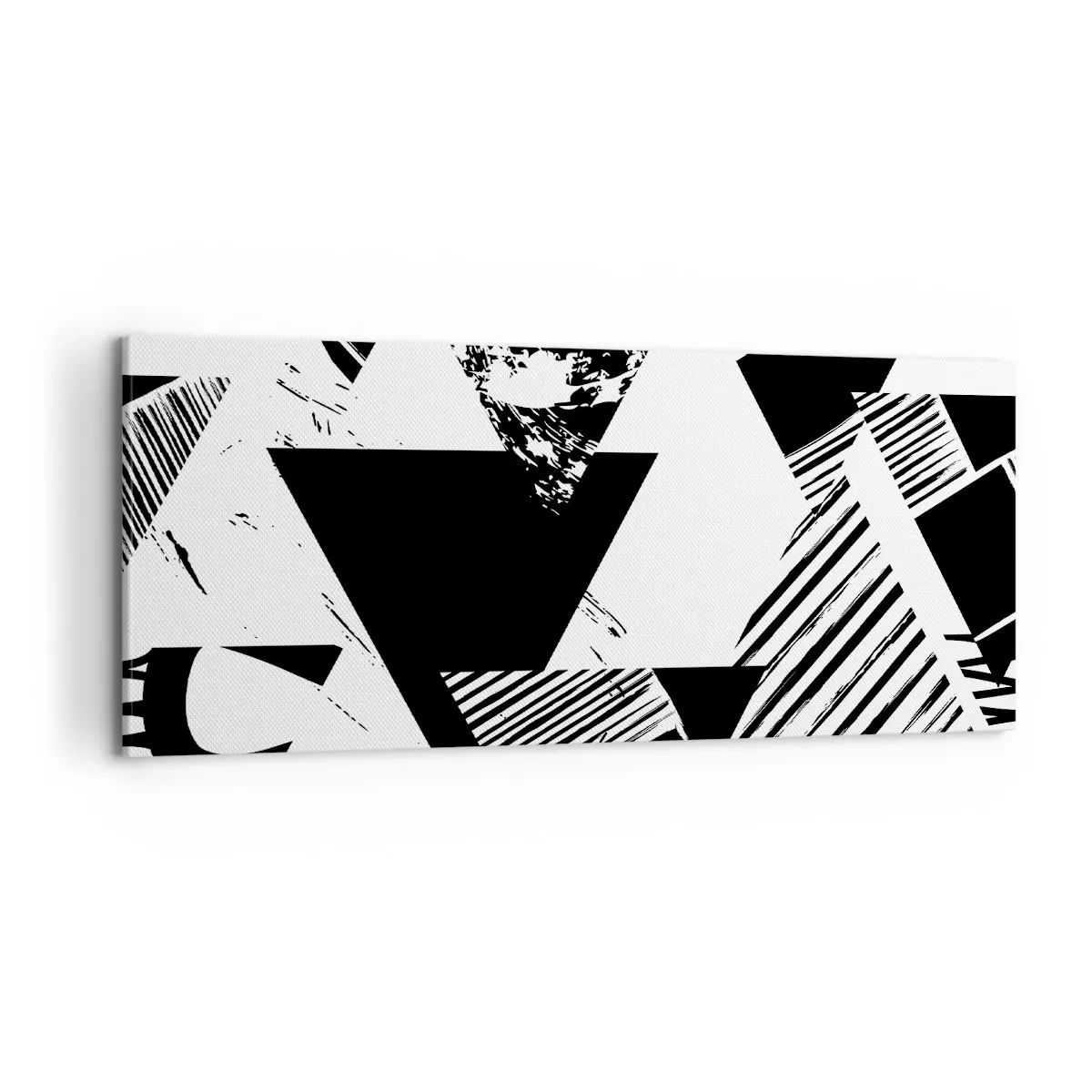 Obraz na plátně - Déšť trojúhelníků - 100x40 cm