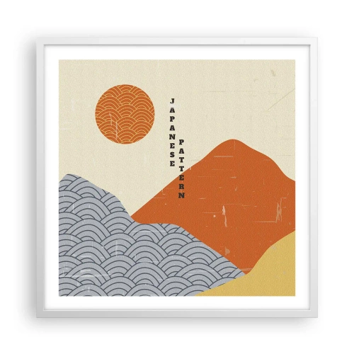 Plakát v bílém rámu - V japonském duchu - 60x60 cm