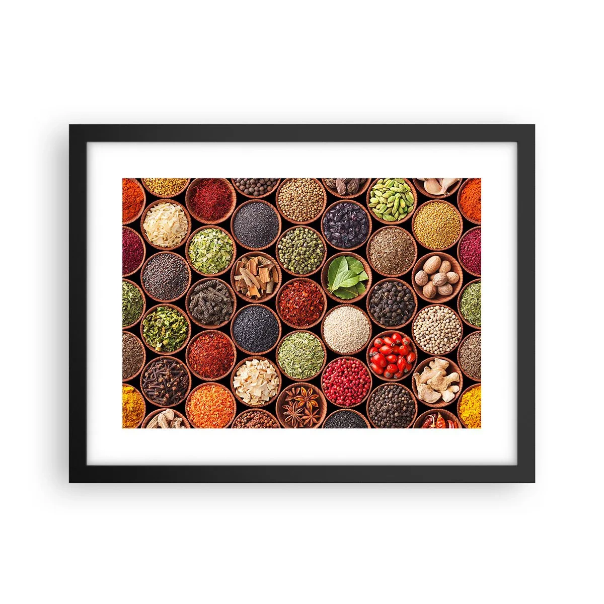 Plakát v černém rámu - Všechny chutě světa - 40x30 cm