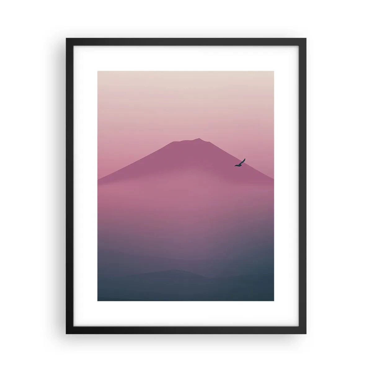 Plakát v černém rámu - Poutníci nad oblaky - 40x50 cm