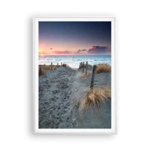 Plakát v bílém rámu - Za trochu lásky šel bych světa kraj… - 70x100 cm