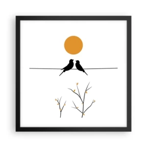 Plakát v černém rámu - Slavíčí večer - 40x40 cm
