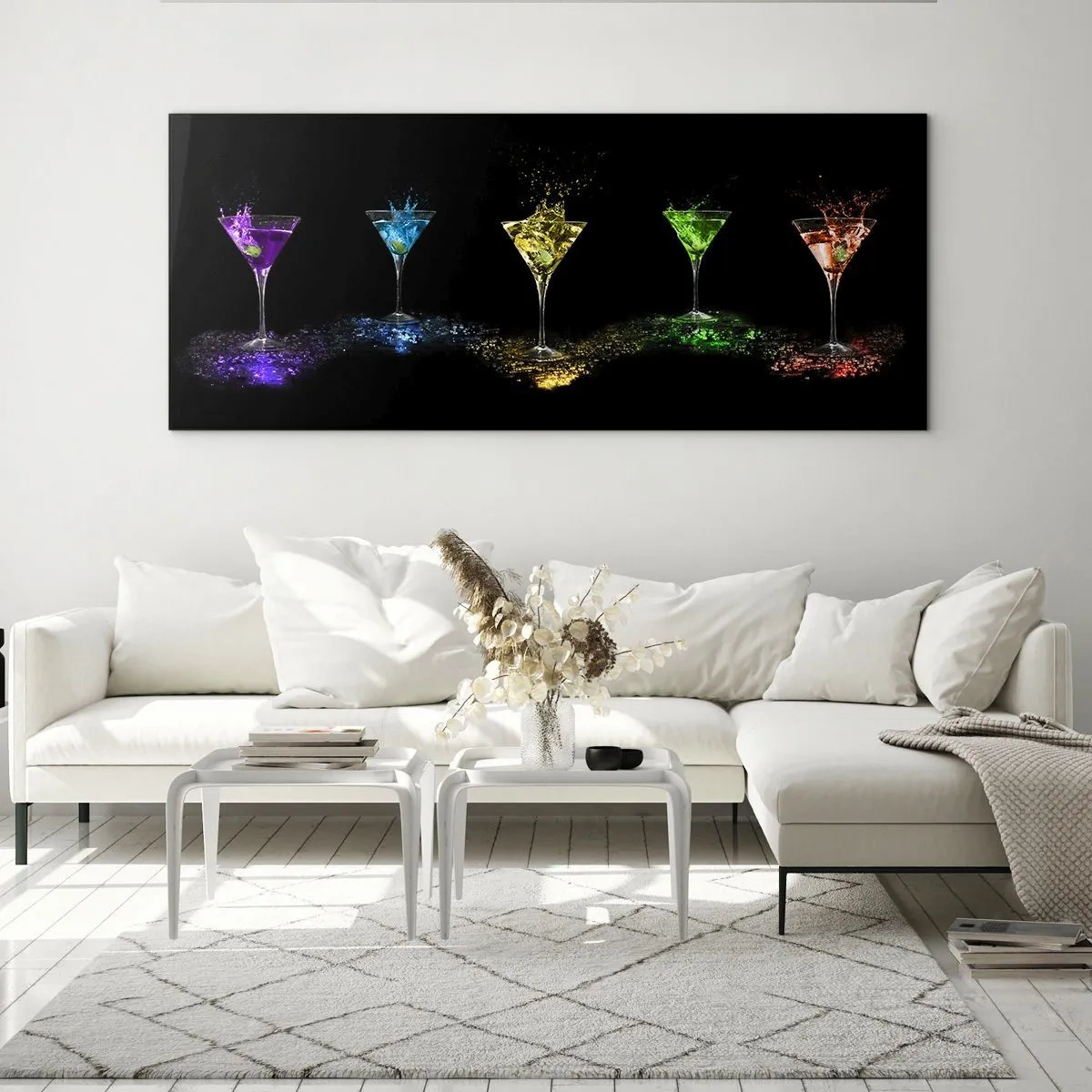 Obraz na skle - Barvy radosti v křišťálovém skle - 100x40 cm