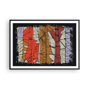 Plakát v černém rámu - Spontánní kompozice - 100x70 cm