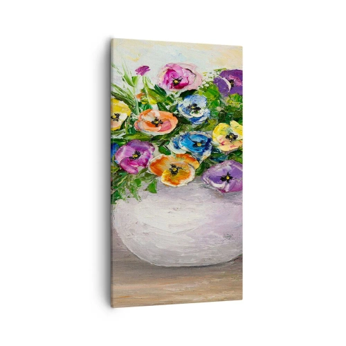 Obraz na plátně - Zátiší s bílou vázou - 55x100 cm