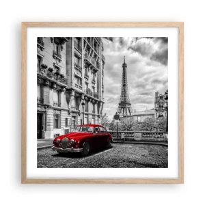 Plakát v rámu světlý dub - Dravec ve městě - 50x50 cm