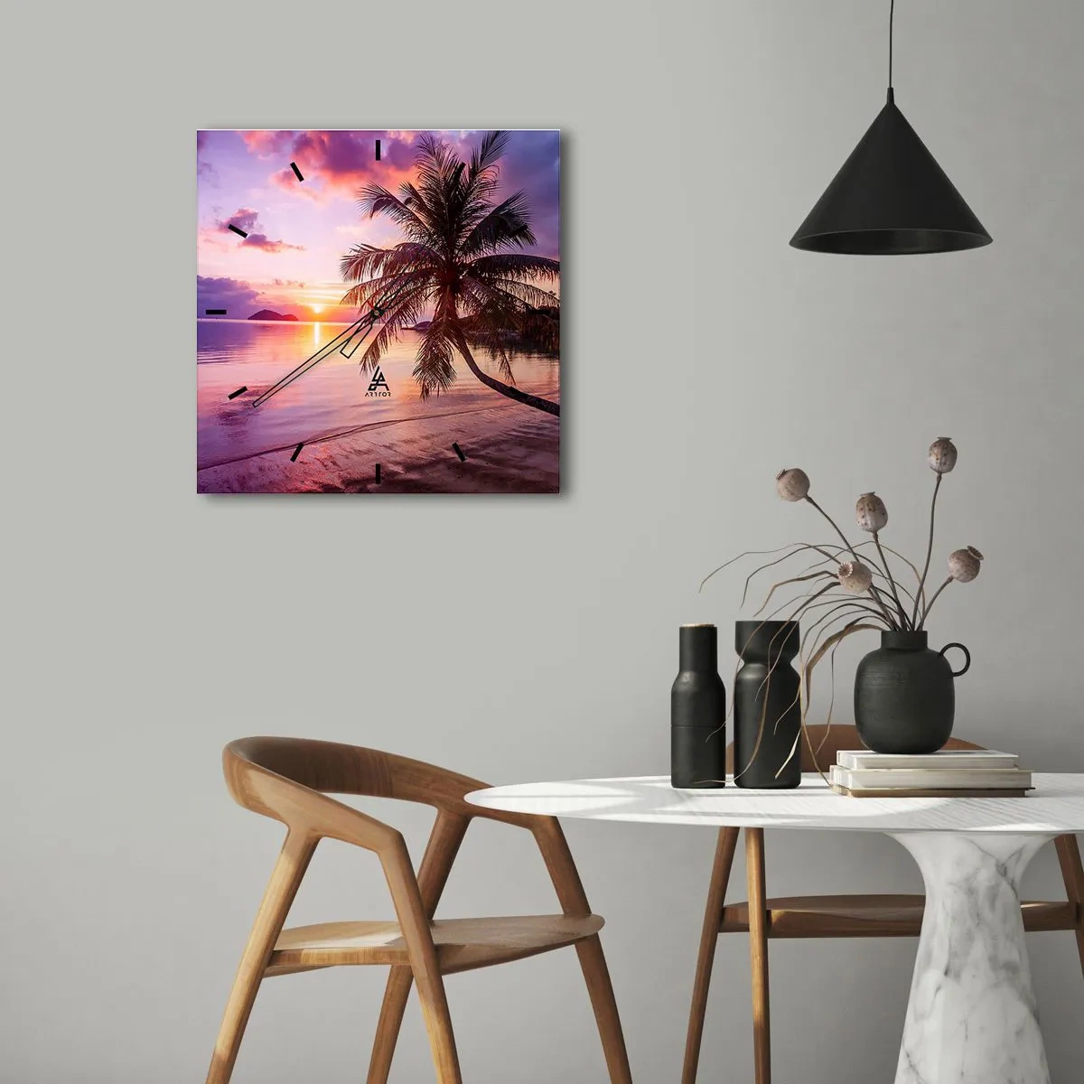 Nástěnné hodiny - Blahobyt až po okraj - 30x30 cm