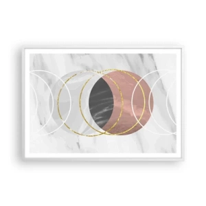 Plakát v bílém rámu - Hudba sfér - 100x70 cm