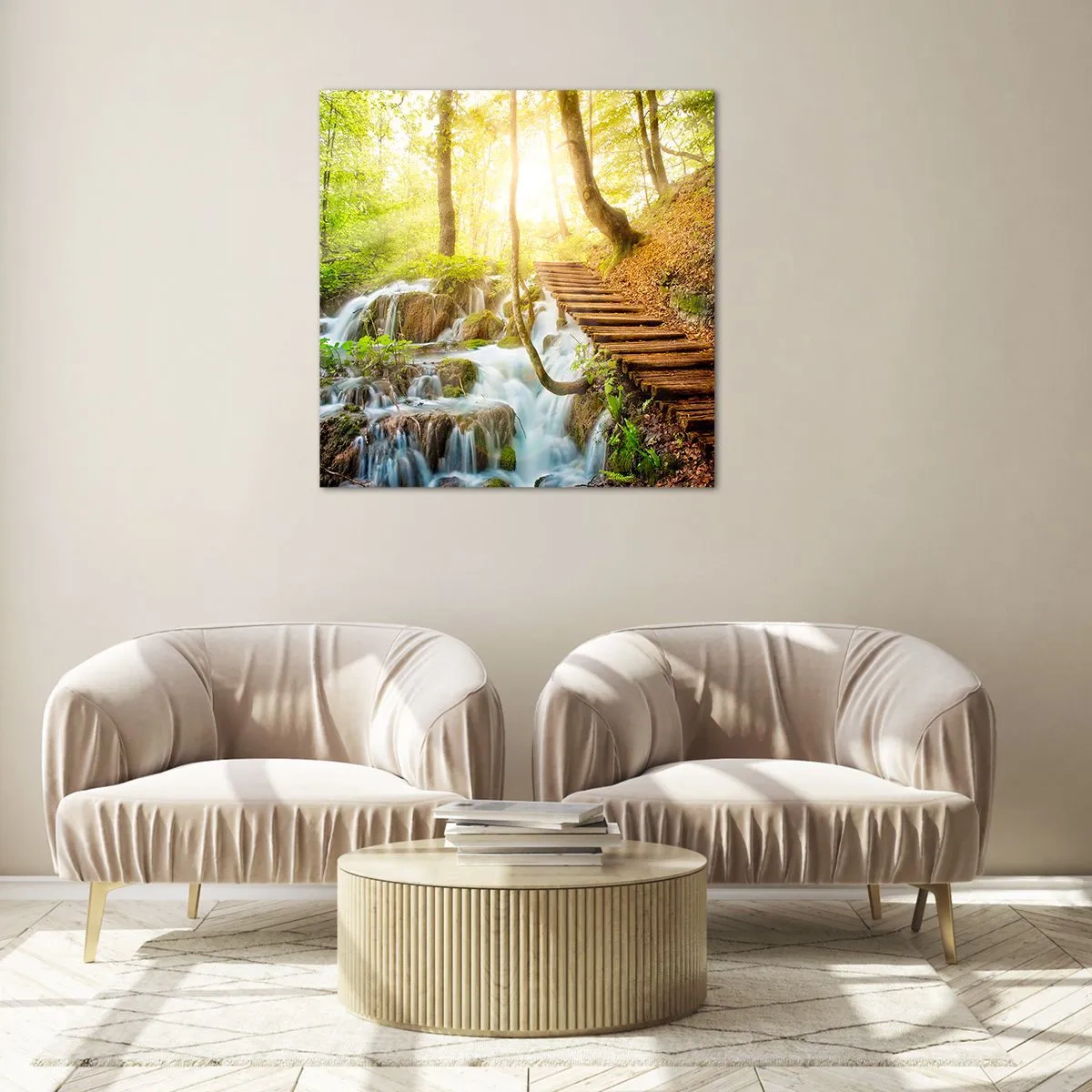 Obraz na skle - Vytoužený chlad - 50x50 cm