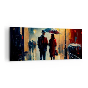 Obraz na plátně - Městská love story - 120x50 cm